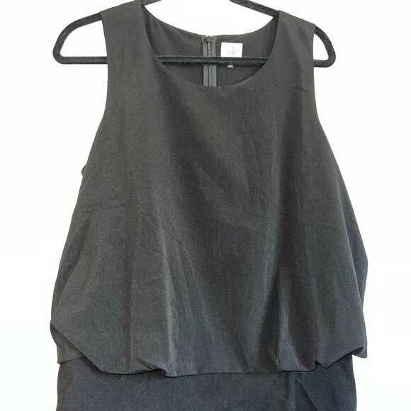 CAbi Tops - Black sleeveless bubble hem top
